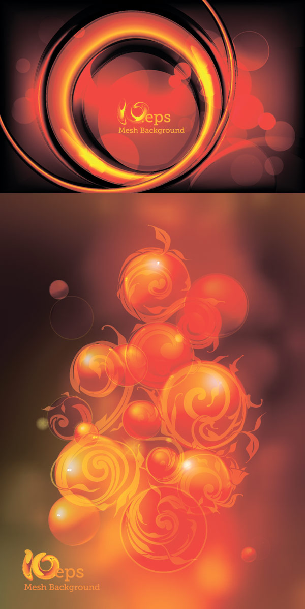 Flaming Sphere Background Vector