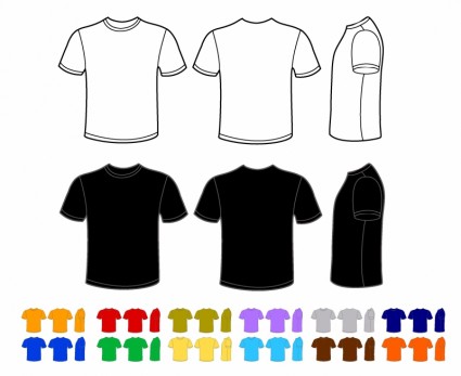 rear view,clothing,white,blank,shirt,back,vector,men,black,t-shirt ...