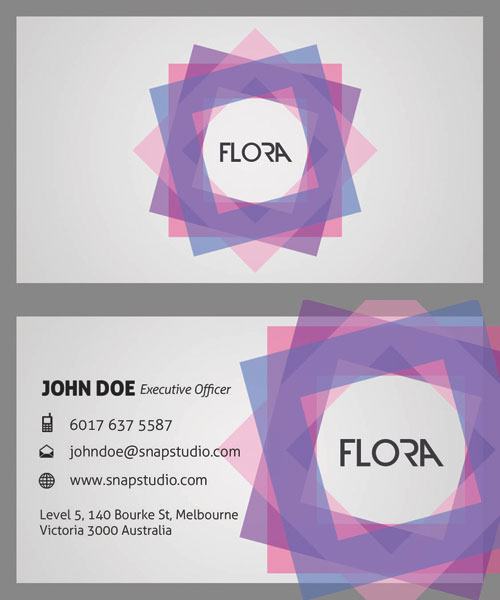 Elegant business card templates 01-PSD layered materials
